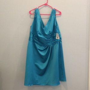 David’s Bridal Malibu Blue Bridesmaids dress 18